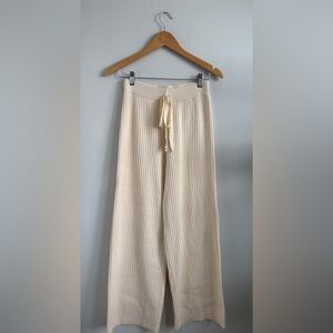 Lumiere Cream Wide Leg Pants